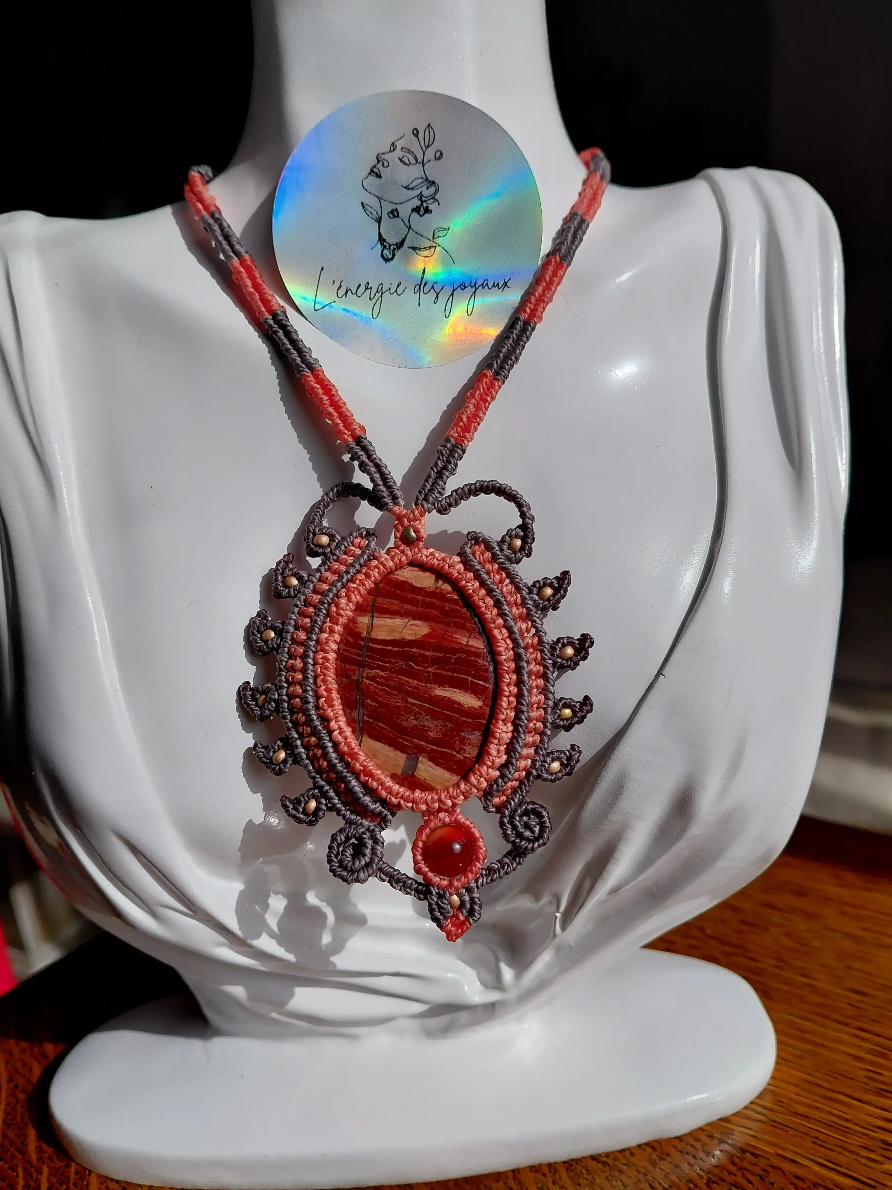 Collier Jaspe Sang du dragon